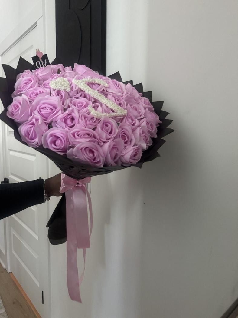 Pink Initial Bouquet