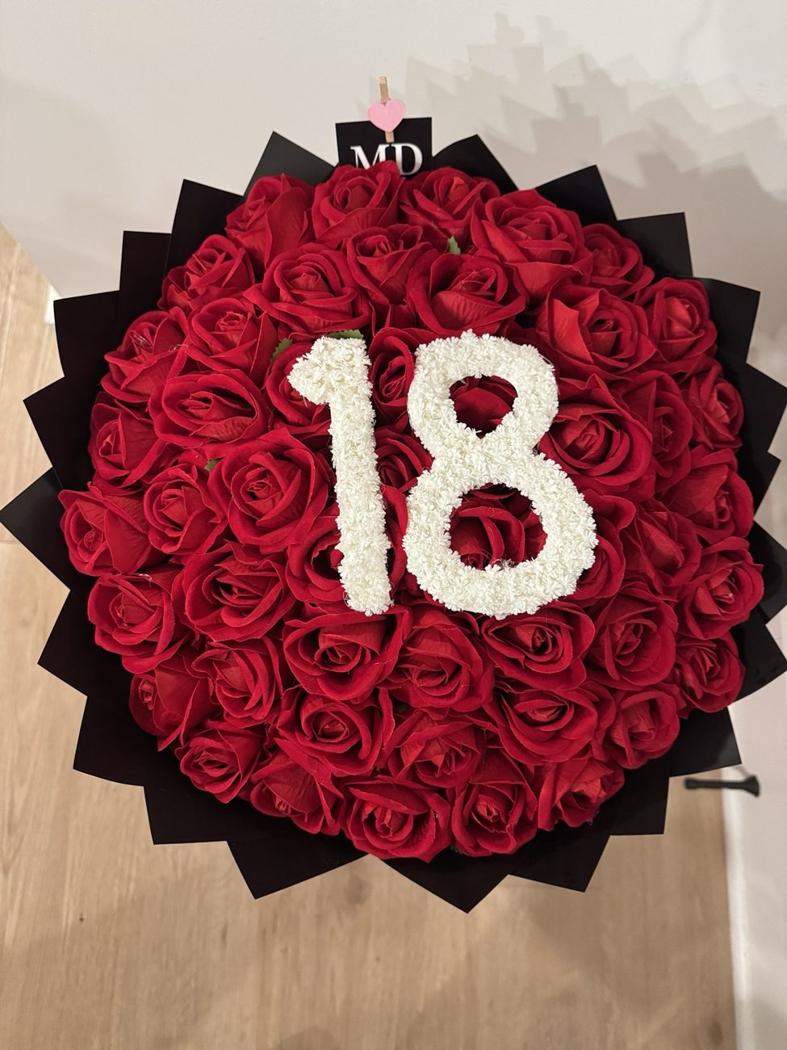 Red 18th Birthday Bouquet