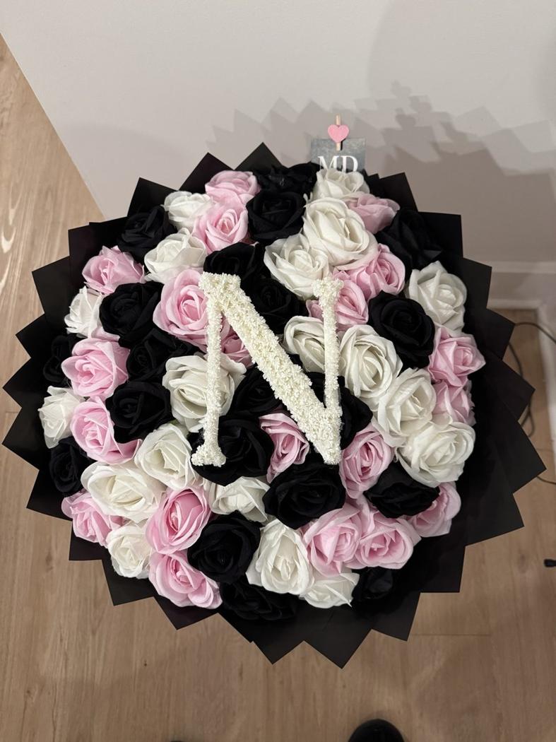 Blush Noir Initial Bouquet